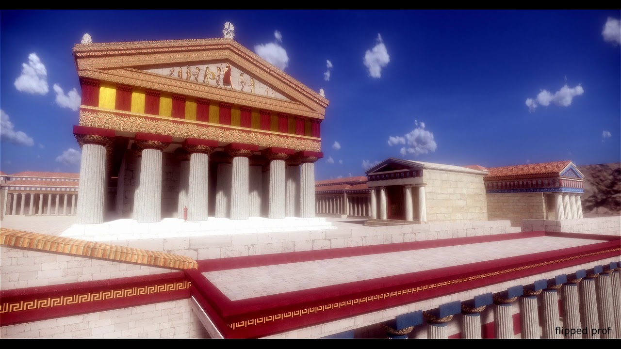 Siracusa il Teatro e la Terrazza del Tempio di Apollo ricostruzione 3d- 3d reconstruction Syracuse