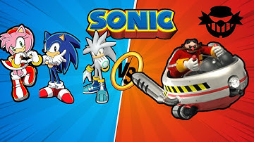 Sonic Dash - Silver vs Knuckles vs Amy vs Eggman - gameplay