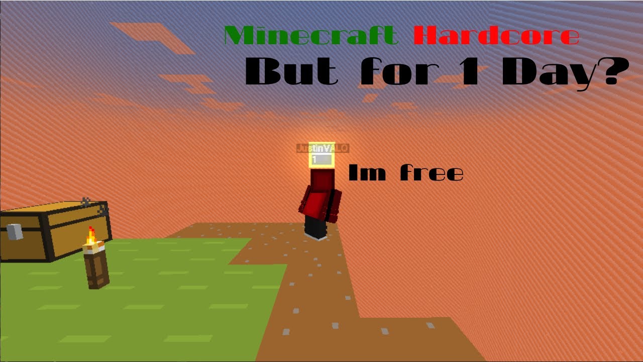 How I survived 1 day in Hardcore Minecraft - YouTube