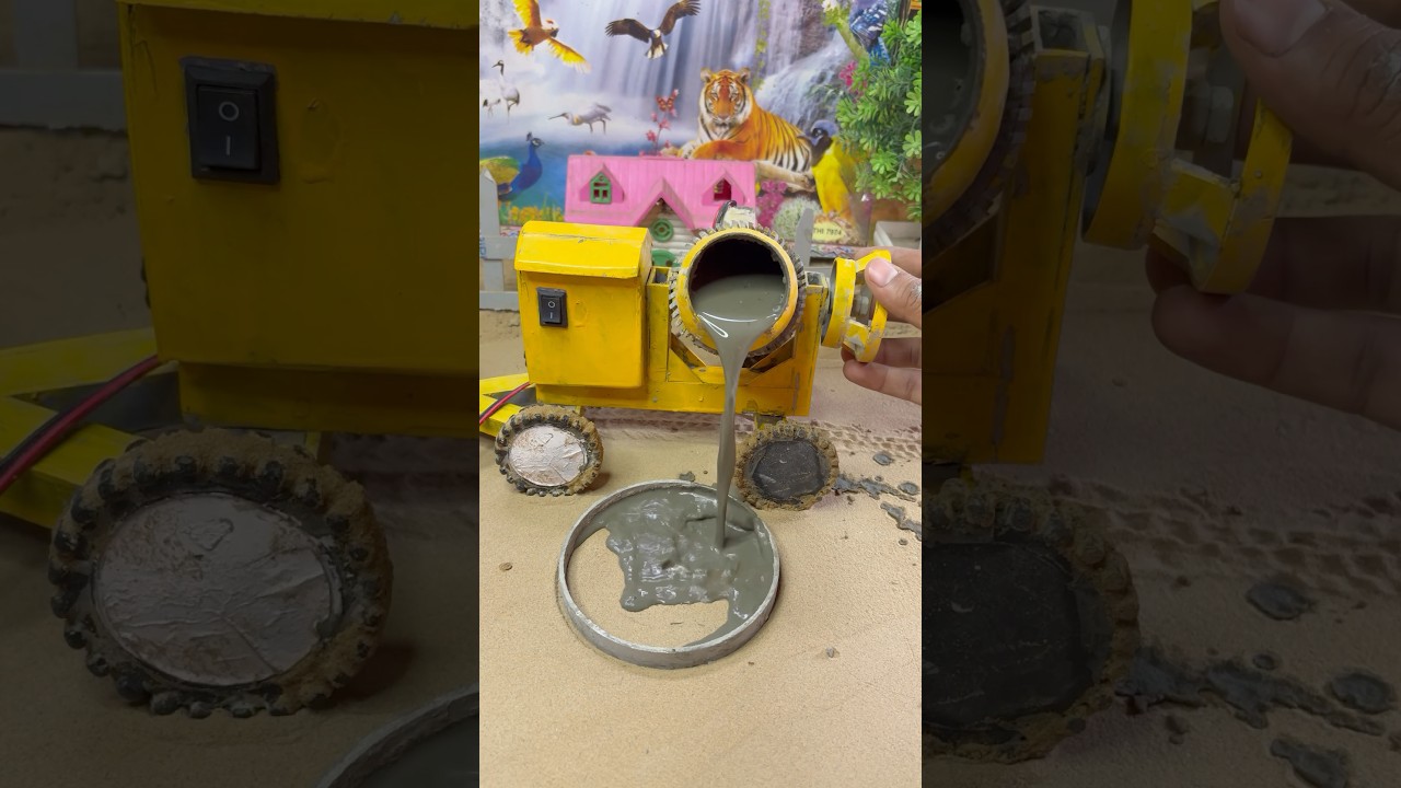 DIY mini handpump stand making by mixer machine science project 