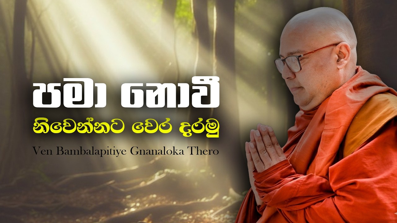 පමා නොවී නිවෙන්නට වෙර දරමු | Ven Bambalapitiye Gnanaloka Thero│deshana│bana│suwatha
