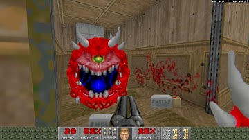 Doom Custom Maps: "neckornothing" by BJ34 - UV blind run