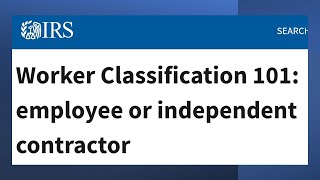 Worker Classification 101 employee or independent contractor Wealth