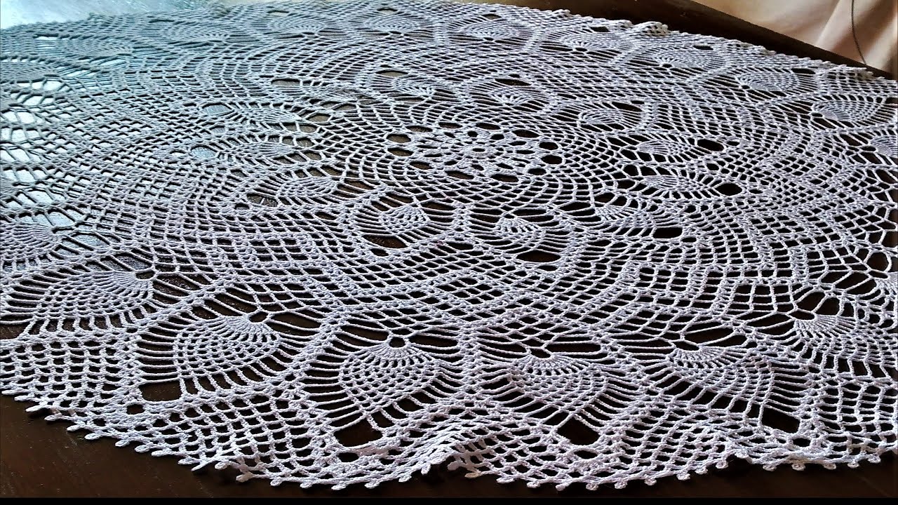 MANTEL O TAPETE CIRCULAR DE PIÑAS BLANCO a crochet. TUTORIAL.  Primera parte