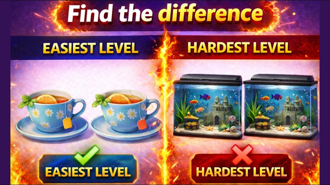 Can you reach the God Level! | Find the difference in images