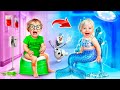 Frozen Extreme Makeover in Hospital! From Nerd to Popular Mermaid Doctor