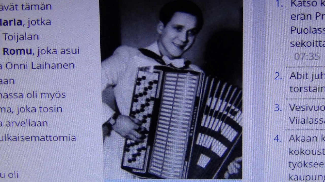 Harmonikansoiton historiaa osa 4  Onni Laihanen