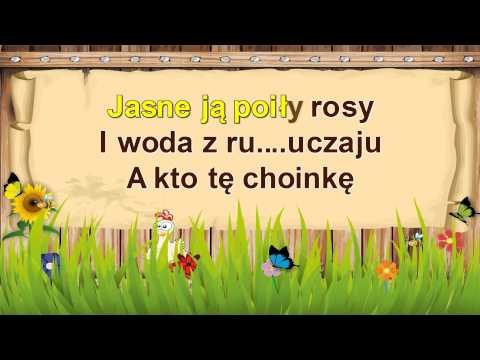 Karaoke dla dzieci   Choinka w lesie   powoli   z linią melodyczną