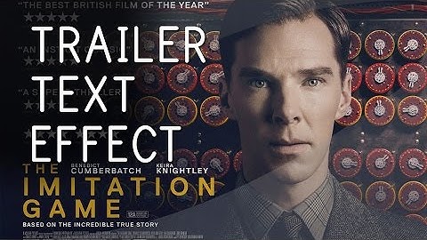 Puzzle INTRO Reveal │ After Effects TUTORIAL (IMITATION Game Trailer TEXT EFFECT!)