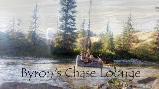 Byron Tomingas on his Chase Lounge amidst the Hoback River
