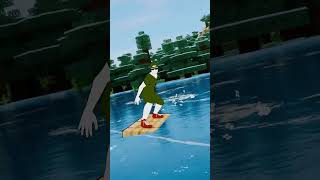 MINECRAFT DOOR SURFING 😱🚪 #minecraft #memes