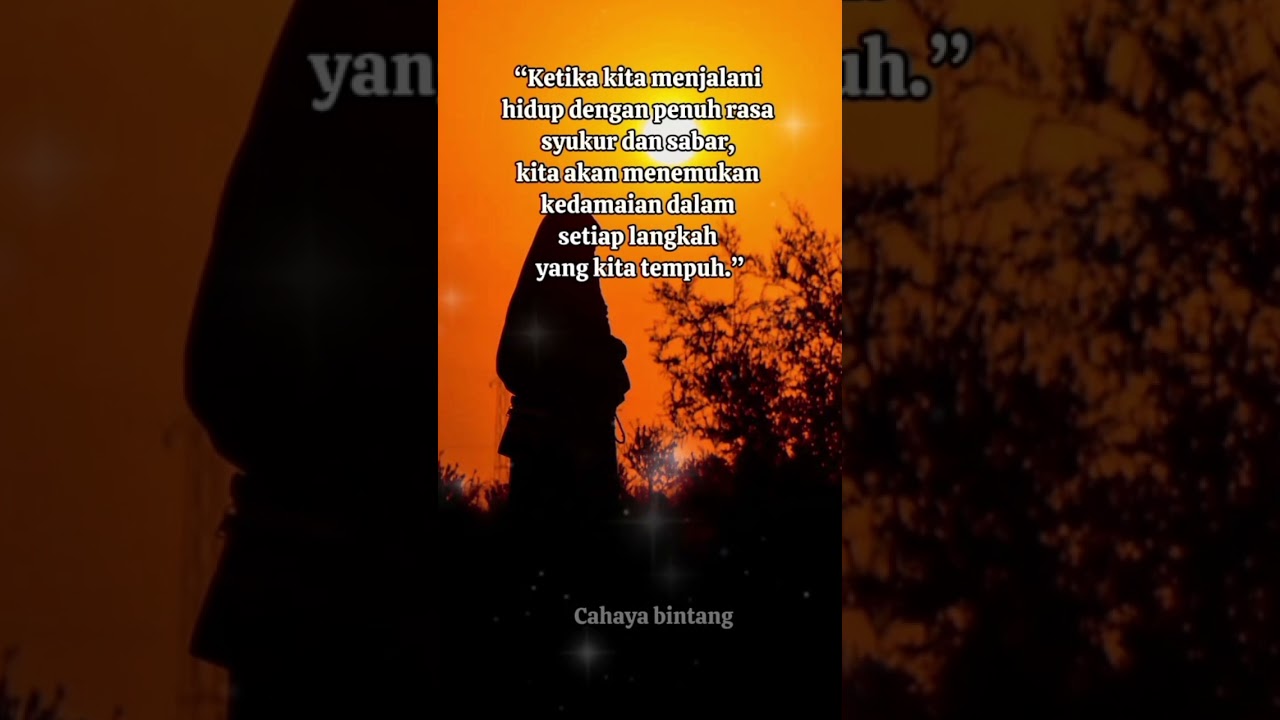 kuncinya sabar dan syukur😊 