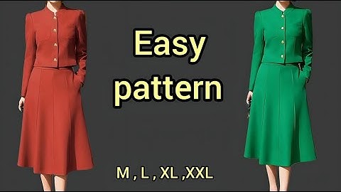 DIY Crop✂️ Jacket & 8-Panel Skirt | Easy & Stylish Pattern Making Tutorial 👗✂️