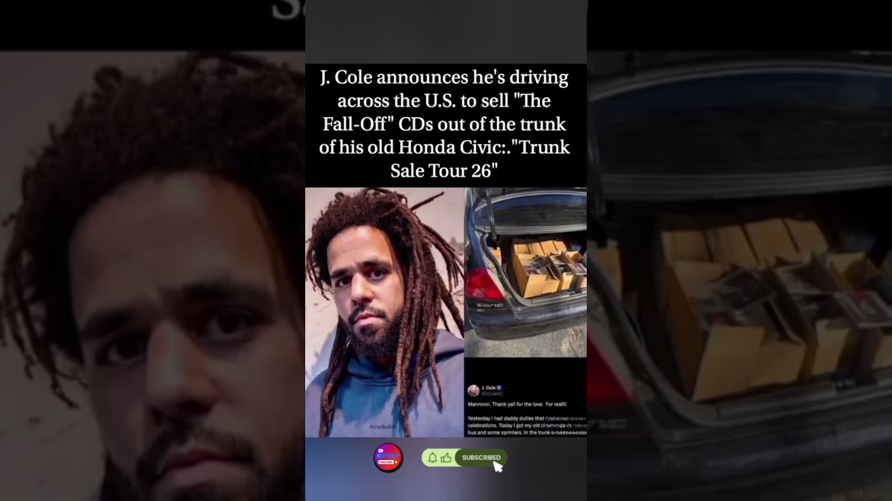 💿💿🎤J. Cole is Selling "The Fall-Off" CDs From the Trunk of His Honda Civic