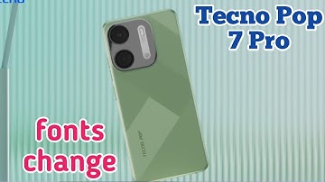 Font Change In Tecno Pop 7 Pro, How To Change Font Style In Tecno Pop 7 Pro, Tecno Pop 7 Pro