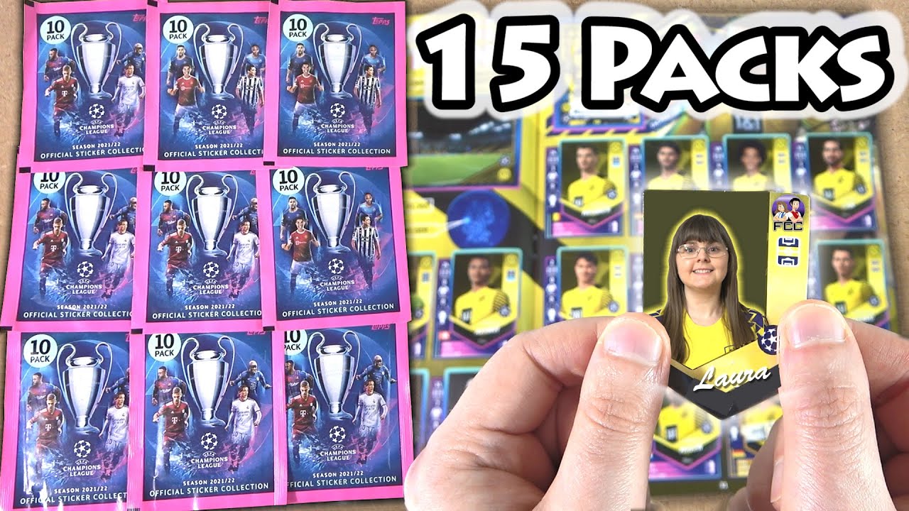 Opening Topps Champions League 21/22 Sticker Packs & Sticking Them In | Filling The Album |Rip&Stick
