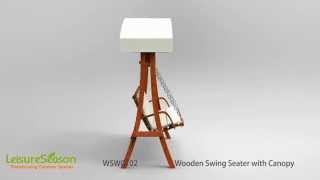 th your way of life in mind, this wooden swing seat with canopy creates just the right balance of elegance and ease. Generous seat 