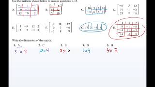 ACT Prep  Unit 4  Day 9  Matrices