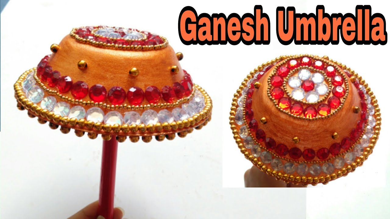 How to make Ganesh Umbrella ganpati chatra making ganpati