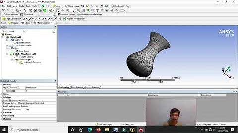 Tutorial Ansys Workbench (Deformation and von mises vase)
