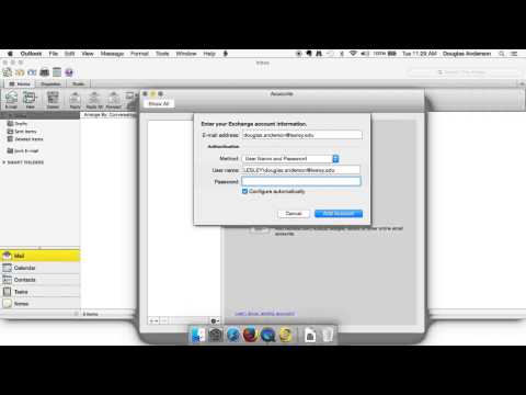 Setting Up Lesley Email in Outlook 2011 for Mac