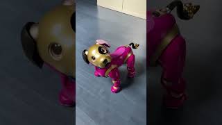 Custom Sony AIBO ERS-1000 dyed in pink with gold applications