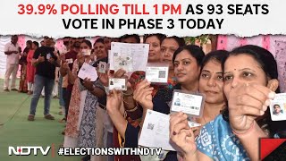 Voting Percentage Today | 39.9% Polling Till 1 pm As 93 Seats Vote In Phase 3 Today