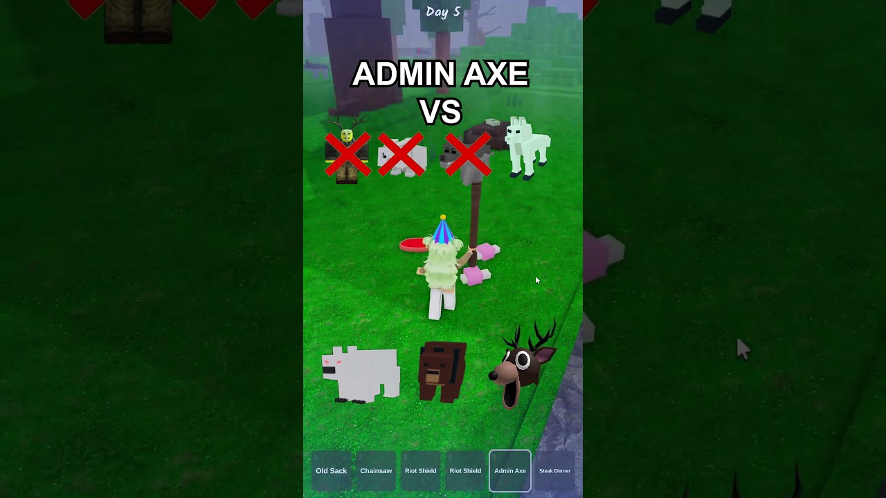 ADMIN AXE VS ALL ENTITIES 😱
