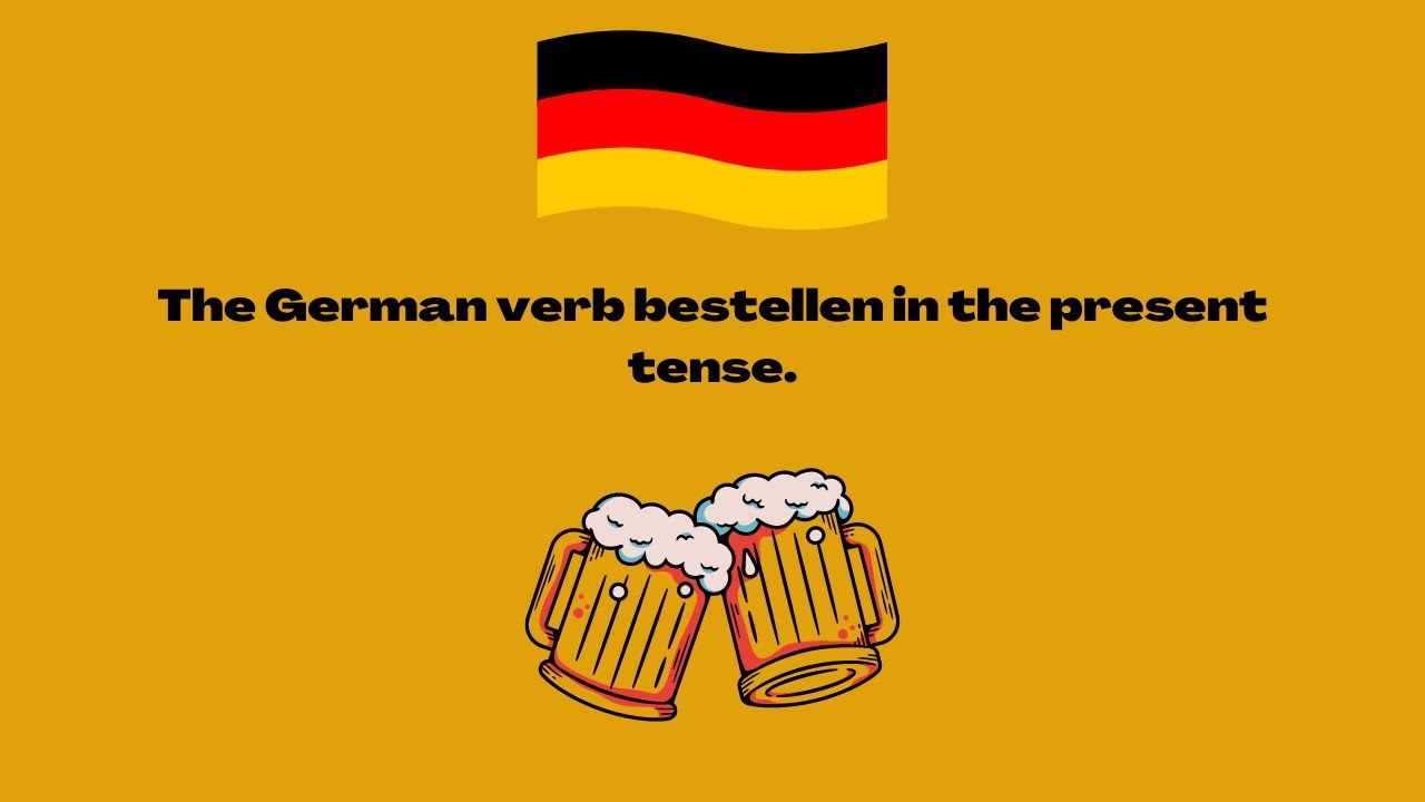 German A1 - The German verb bestellen in the present tense - YouTube