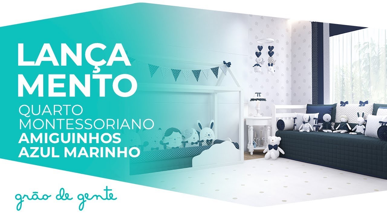 Quarto de Bebê Montessoriano Amiguinhos Azul Marinho - Grão de Gente gravidez medicina