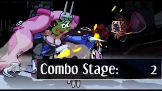 Skullgirls - Bella cheater air throw conversion