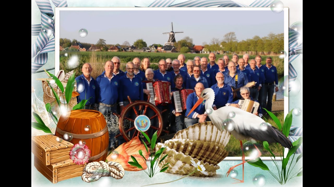 Het Ainrommershantykoor op Haringparty