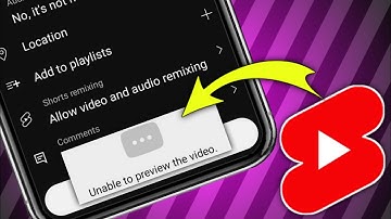 unable to preview the video youtube shorts || 100% problem solved