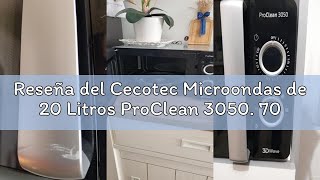 Reseña del Cecotec Microondas de 20 Litros ProClean 3050. 700 W de Potencia, Revestimiento Ready2Cle
