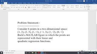 Practice problem on Linear & Quadratic Fit | MATLAB