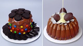 Making The Most Satisfying Chocolate Cake On Youtube Satisfying Decorating Tutorial