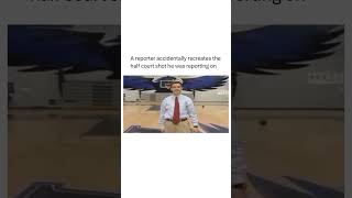 Reporter's UNBELIEVABLE Half-Court Shot Stuns LIVE TV Audience! #daily #facts #world #peace #history