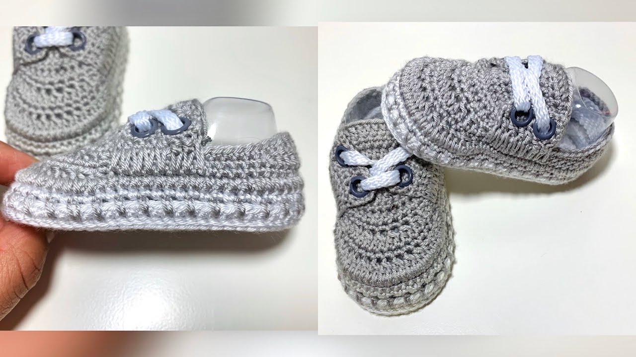 Zapato tenis para bebe tejido a | Modelo Eduardo 0/3 meses| Modelo unisex - YouTube