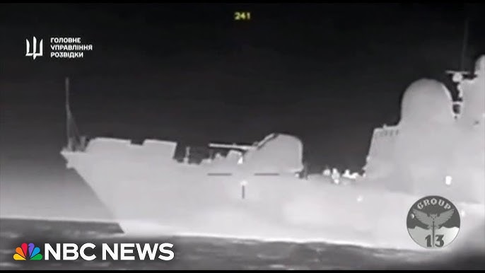 Video Said To Show Ukrainian Attack On Russian Warship Off Crimea