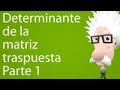 El determinante de la matriz traspuesta. Parte 1