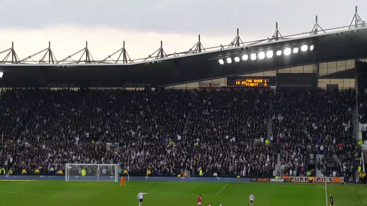 DERBY COUNTY FANS BOUNCING VS FOREST