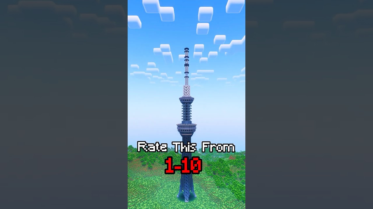 Tokyo Skytree Minecraft Timelapse 🗼 #minecraft