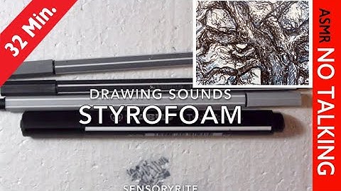 ASMR DRAWING SOUNDS - Drawing on STYROFOAM - Experimental asmr - No Talking