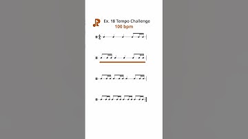 Rhythm Exercises Tempo Challenge 18 60 bpm 80 bpm 100 bpm 120 bpm 150 bpm #learnmusic #challenge