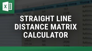 Straight Line Distance Matrix Calculator in Excel