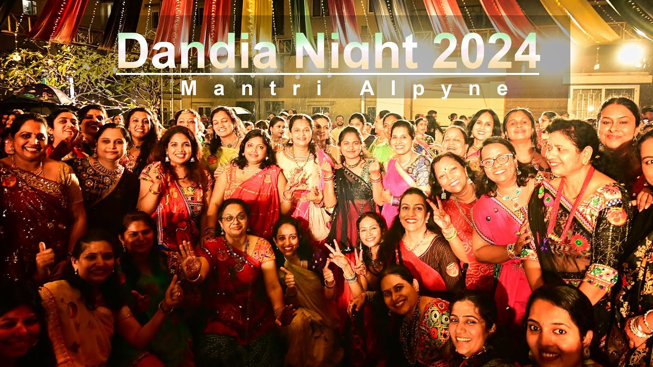 Dandia Night 2024 at Mantri Alpyne apartment | Dandiya and garba dance performance bangalore