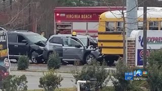 Full 7 injured in crash involving Virginia Beach school bus Update