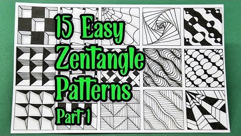 15 Easy Zentangle Patterns For Beginners | Part 1  | Easy Drawing || الگوهای ساده زنتنگل
