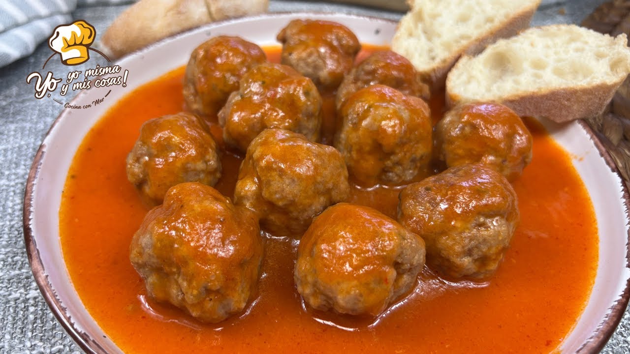 Receta de ALBÓNDIGAS en SALSA de VERDURAS ASADAS 😋