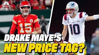 How will Patrick Mahomes' new deal impact Drake Maye's future contract?